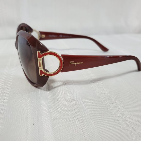 Salvatore Ferragamo Rust Red Sf668s 224 57 17 125 Sunglasses main image 6